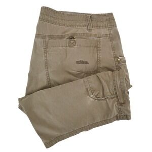 Kuhl Ramblr Shorts Mens 40 Khaki Vintage Patina Dye Cargo Utility Hiking